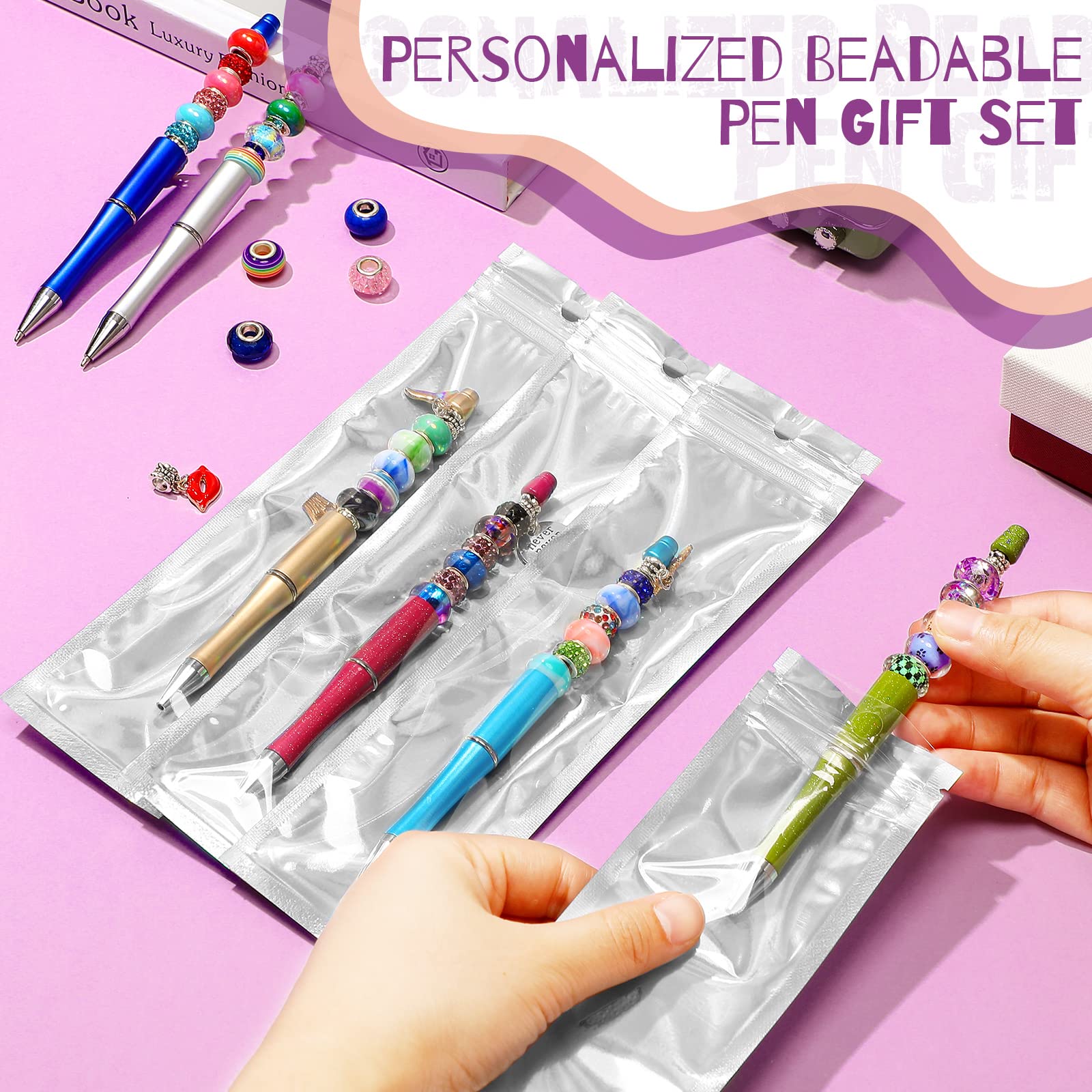 Amazon.co.jp: Crtiin ビーズ可能ペン DIY ボールペン ビーズペン